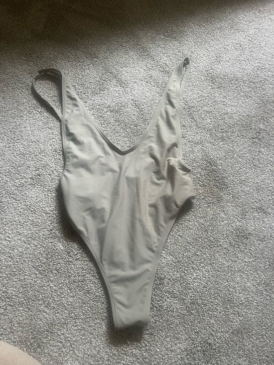 Other - Minimal Scoop-Back One-Piece Swimsuit in Light Taupe